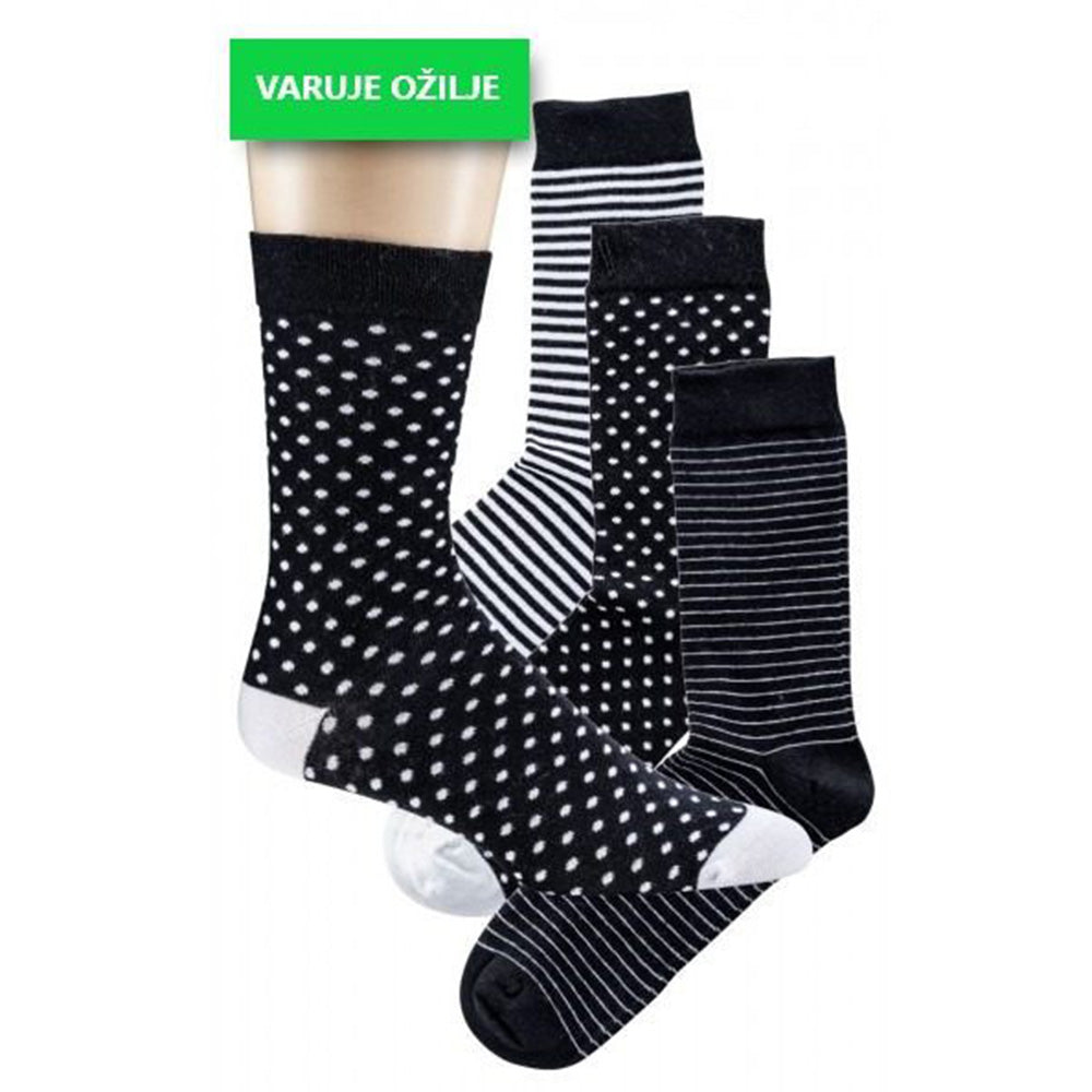 Bombažne nogavice BLACK AND WHITE