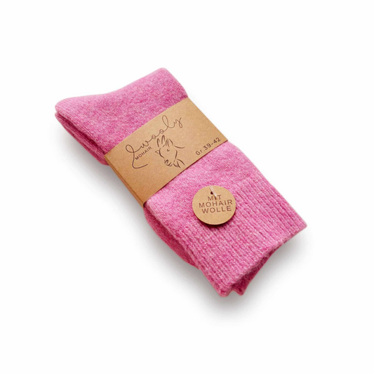 Volnene nogavice MOHAIR - ONE PINK