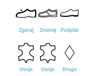Usnjeni sobni copati ŠPICA 42